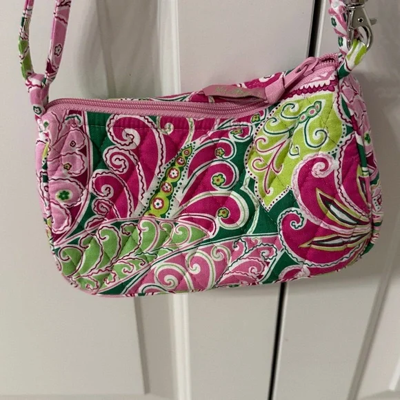Vera Bradley Pink and Green Crossbody Bag and wallet - Picture 2 of 4